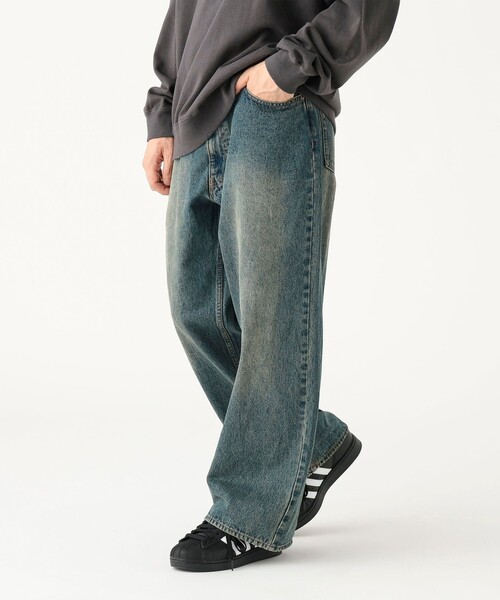 B:MING by BEAMS（ビーミングバイビームス）の「ユーズド ワイド デニム（デニムパンツ・メンズ・インディゴブルー/ブラック・XL/S/L/M）」の17枚目の写真