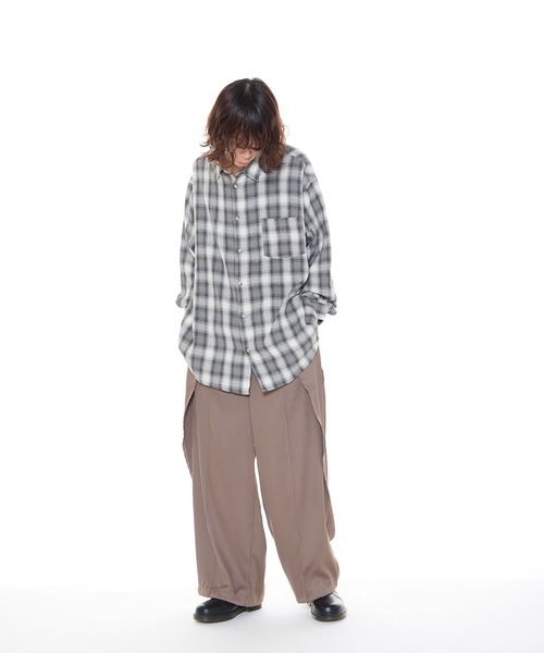 Theater code(シアターコード)の「切り返しワイドスラックス(スラックス・メンズ・ブラウン/ブラック・L/M)」の12枚目の写真