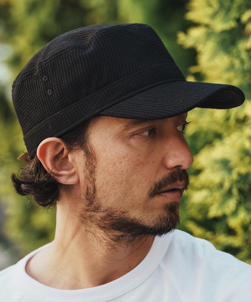 CAMBIO（カンビオ）の「mko12944- Waffle Work Cap ワッフルワークキャップ（キャップ・メンズ・カーキオリーブ/ブラック/ダークグレー/ネイビー・M/L）」の12枚目の写真