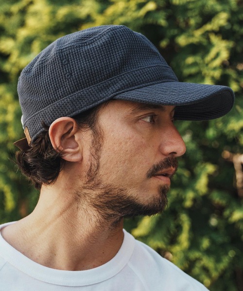 CAMBIO（カンビオ）の「mko12944- Waffle Work Cap ワッフルワークキャップ（キャップ・メンズ・カーキオリーブ/ブラック/ダークグレー/ネイビー・M/L）」の19枚目の写真