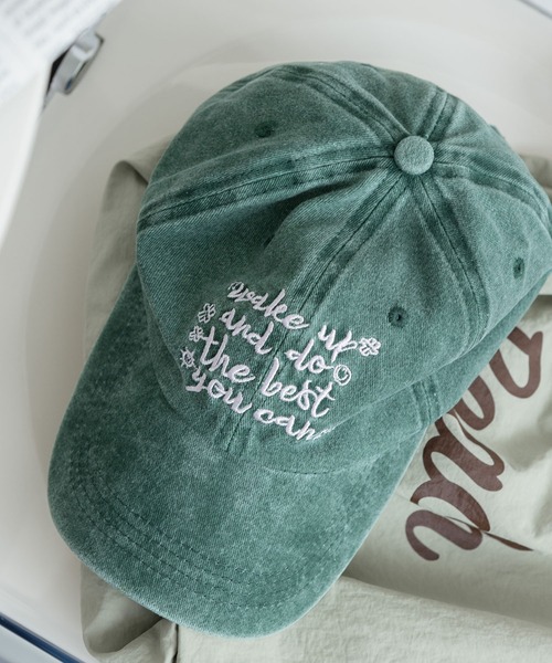 LA VORAGINE（ラ ヴォラジネ）の「ロゴ刺繍ベースボールキャップ　帽子（キャップ・レディース・ピンク/グリーン/ベージュ/モカ/ブラック・FREE）」の15枚目の写真