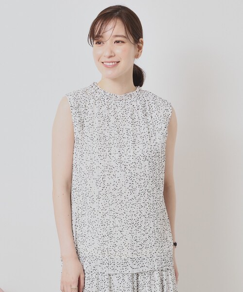 ITS'DEMO（イッツデモ）の「【手洗い可】楊柳プリーツブラウス（シャツ/ブラウス・レディース・イエロー/ブラック系/ホワイト系3/グリーン・00）」の21枚目の写真