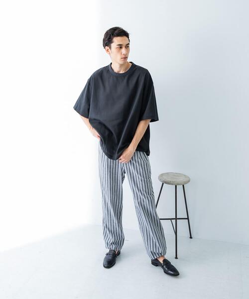 URBAN RESEARCH（アーバンリサーチ）の「『UR TECH DRYLUXE』高機能リネンTシャツ（Tシャツ/カットソー・メンズ・バーガンディー/スミクロ/ベージュ・MEDIUM/LARGE）」の6枚目の写真