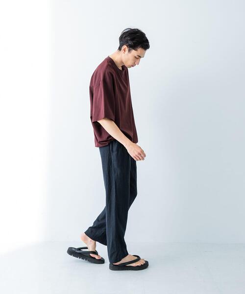 URBAN RESEARCH（アーバンリサーチ）の「『UR TECH DRYLUXE』高機能リネンTシャツ（Tシャツ/カットソー・メンズ・バーガンディー/スミクロ/ベージュ・MEDIUM/LARGE）」の21枚目の写真