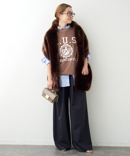 Deuxieme Classe(ドゥーズィエムクラス)の「追加 COOL VICTORIAN イージーパンツ(スラックス・レディース・ライトグレー/ネイビー・34/36/38)」の19枚目の写真