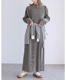 reca | セルフカット長袖マキシプリーツワンピース(ワンピース)