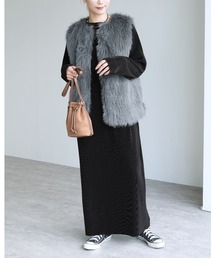 reca | セルフカット長袖マキシプリーツワンピース(ワンピース)