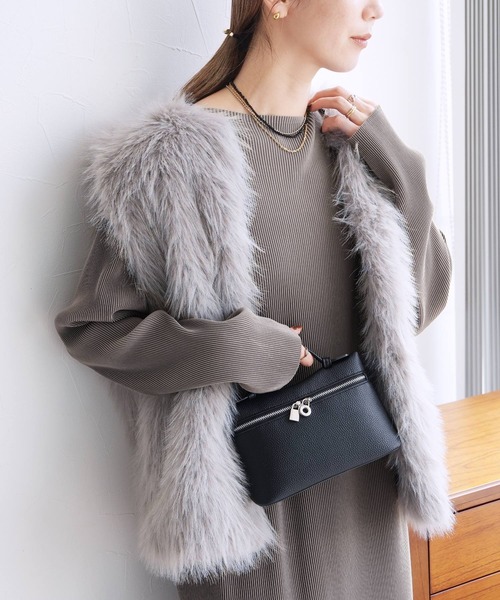 reca(レカ)の「セルフカット長袖マキシプリーツワンピース(ワンピース・レディース・ブラック/グレイッシュベージュ・FREE)」の19枚目の写真