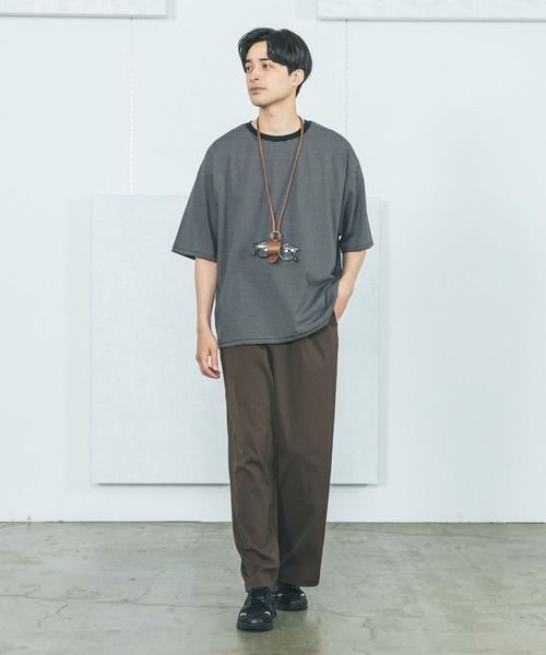 LAKOLE（ラコレ）の「アソートボーダー半袖T / 496436（Tシャツ/カットソー・メンズ・ブラック/ベージュ/ネイビー・MEDIUM/LARGE）」の11枚目の写真