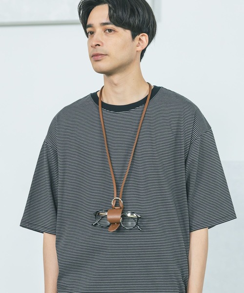 LAKOLE（ラコレ）の「アソートボーダー半袖T / 496436（Tシャツ/カットソー・メンズ・ブラック/ベージュ/ネイビー・MEDIUM/LARGE）」の10枚目の写真