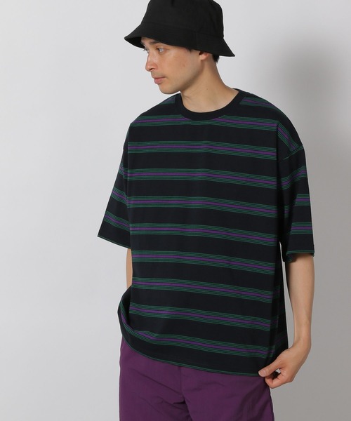 LAKOLE（ラコレ）の「アソートボーダー半袖T / 496436（Tシャツ/カットソー・メンズ・ブラック/ベージュ/ネイビー・MEDIUM/LARGE）」の22枚目の写真