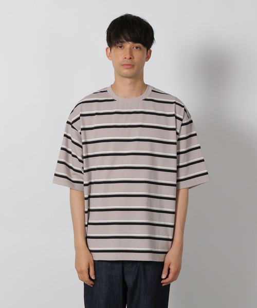 LAKOLE（ラコレ）の「アソートボーダー半袖T / 496436（Tシャツ/カットソー・メンズ・ブラック/ベージュ/ネイビー・MEDIUM/LARGE）」の21枚目の写真