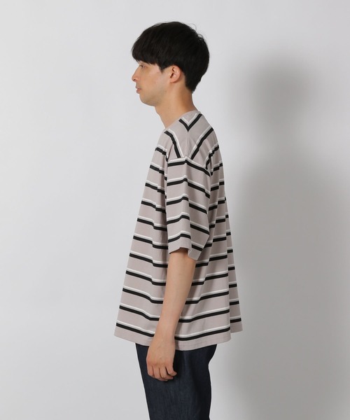 LAKOLE（ラコレ）の「アソートボーダー半袖T / 496436（Tシャツ/カットソー・メンズ・ブラック/ベージュ/ネイビー・MEDIUM/LARGE）」の20枚目の写真