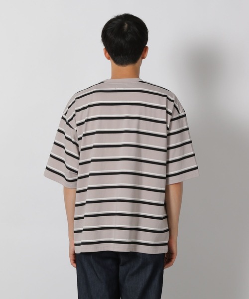 LAKOLE（ラコレ）の「アソートボーダー半袖T / 496436（Tシャツ/カットソー・メンズ・ブラック/ベージュ/ネイビー・MEDIUM/LARGE）」の19枚目の写真