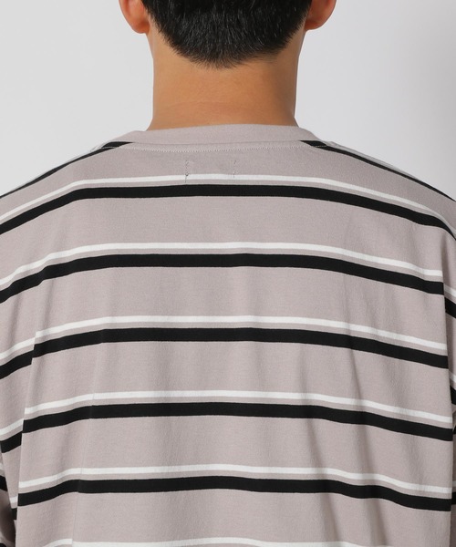 LAKOLE（ラコレ）の「アソートボーダー半袖T / 496436（Tシャツ/カットソー・メンズ・ブラック/ベージュ/ネイビー・MEDIUM/LARGE）」の15枚目の写真