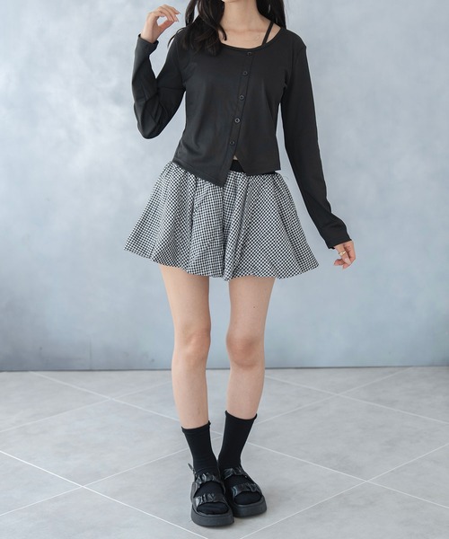 NinaetLina(ニナエリナ)の「カーディガン風ボートネックカットソー(Tシャツ/カットソー・レディース・ホワイト/ブラック・FREE)」の20枚目の写真