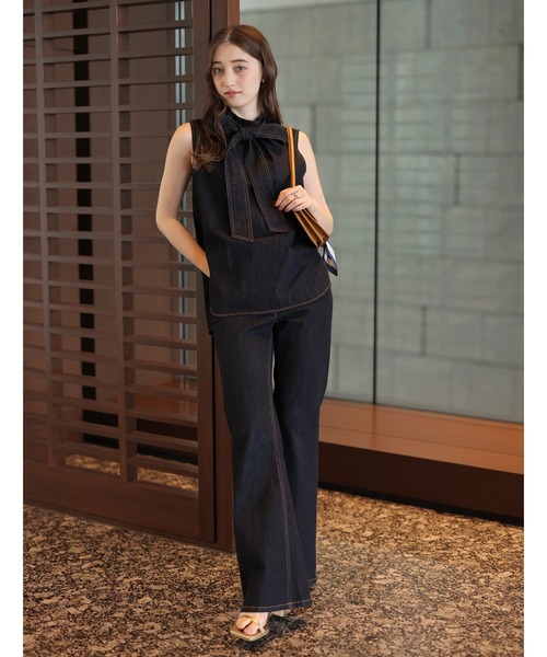 Rirandture 美脚セミフレアデニムパンツ 美脚セミフレアデニムパンツ | デニム | Rirandture（リランド