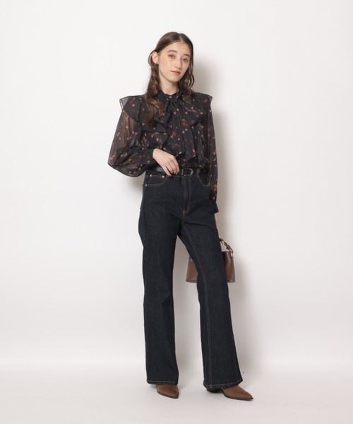 Rirandture 美脚セミフレアデニムパンツ 美脚セミフレアデニムパンツ（その他パンツ）｜Rirandture（リ