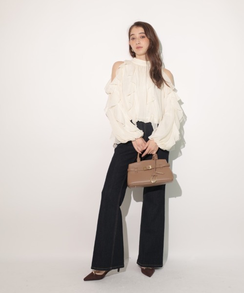 美脚セミフレアデニムパンツ（その他パンツ）｜Rirandture（リ