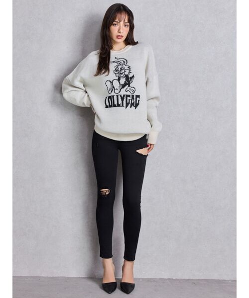 GYDA（ジェイダ）の「ミドルウエストSIDE RIPPEDカラースキニーパンツ（その他パンツ・レディース・ブラック・X-SMALL/SMALL/MEDIUM）」の11枚目の写真