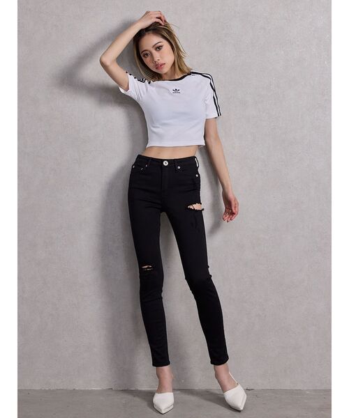 GYDA（ジェイダ）の「ミドルウエストSIDE RIPPEDカラースキニーパンツ（その他パンツ・レディース・ブラック・X-SMALL/SMALL/MEDIUM）」の15枚目の写真