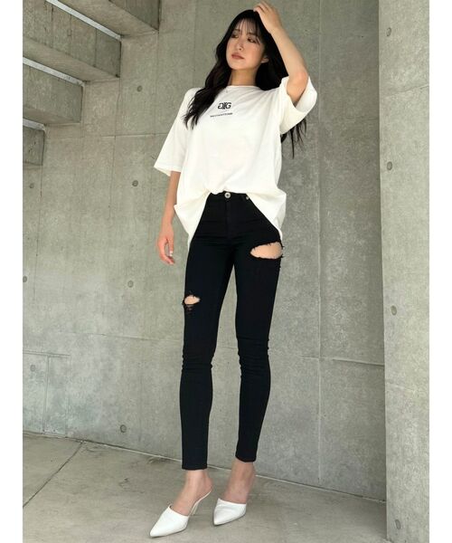 GYDA（ジェイダ）の「ミドルウエストSIDE RIPPEDカラースキニーパンツ（その他パンツ・レディース・ブラック・X-SMALL/SMALL/MEDIUM）」の18枚目の写真