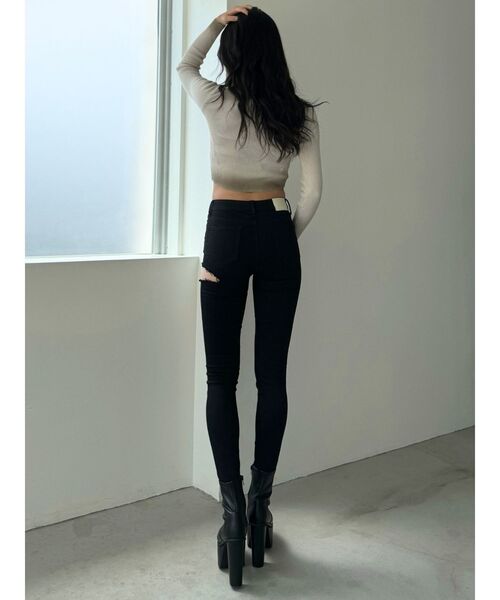 GYDA（ジェイダ）の「ミドルウエストSIDE RIPPEDカラースキニーパンツ（その他パンツ・レディース・ブラック・X-SMALL/SMALL/MEDIUM）」の20枚目の写真
