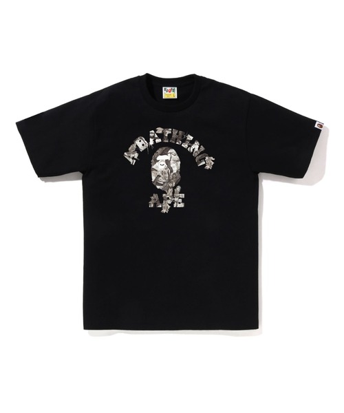 tシャツ TREE EDGE CAMO COLLEGE TEE レディース TREE EDGE CAMO COLLEGE TEE（Tシャツ/カットソー）｜A BATHING