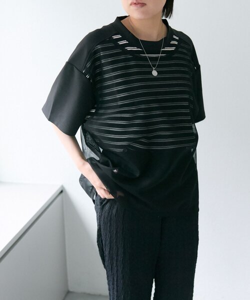 セール】メッシュボーダーTシャツ【SUM1 STYLE】（Tシャツ