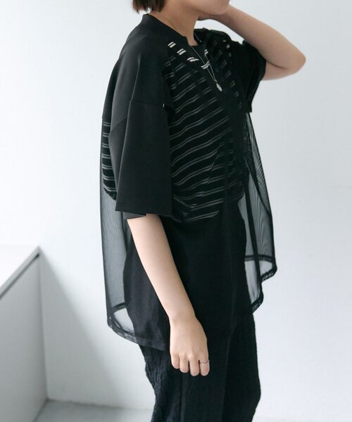 可愛い！ear PAPILLONNER 完売フリル Tシャツ 黒 美品 ear PAPILLONNER tシャツ Tシャツ PEZ（ペッツ）×ear” Tシャツ