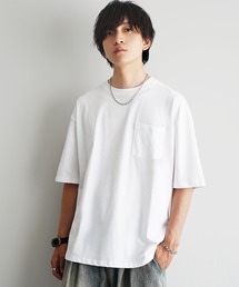 【MinoriTY】綿タッチプレーティング天竺ワイドシルエットTシャツ オーバーサイズ ルーズフィット ビッグシルエット メンズ 夏服