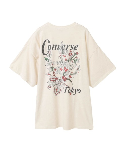 CONVERSE TOKYO（コンバーストウキョウ）の「PIGMENT DYE FLOWER LOGO TEE（Tシャツ/カットソー・レディース・ブルー/ブラック/ホワイト・SMALL/MEDIUM）」の7枚目の写真
