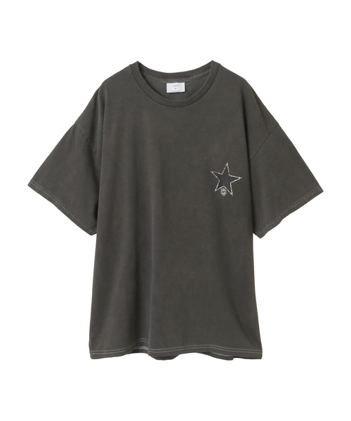 CONVERSE TOKYO（コンバーストウキョウ）の「PIGMENT DYE FLOWER LOGO TEE（Tシャツ/カットソー・レディース・ブルー/ブラック/ホワイト・SMALL/MEDIUM）」の11枚目の写真