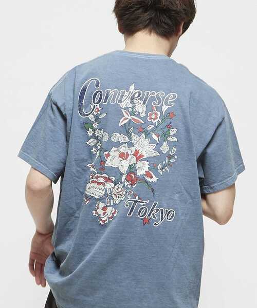 CONVERSE TOKYO（コンバーストウキョウ）の「PIGMENT DYE FLOWER LOGO TEE（Tシャツ/カットソー・レディース・ブルー/ブラック/ホワイト・SMALL/MEDIUM）」の16枚目の写真