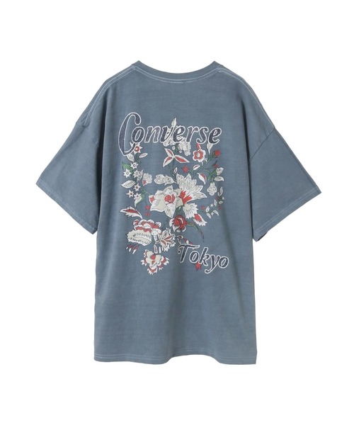 CONVERSE TOKYO（コンバーストウキョウ）の「PIGMENT DYE FLOWER LOGO TEE（Tシャツ/カットソー・レディース・ブルー/ブラック/ホワイト・SMALL/MEDIUM）」の18枚目の写真