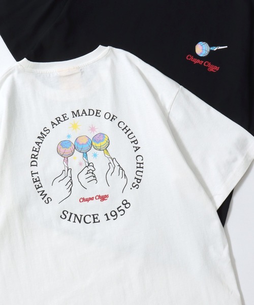 SITRY(シトリー)の「Chupa Chaps/チュッパチャプス オーバーサイズ プリント ワンポイント刺繍 ポケット 半袖Tシャツ レディース メンズ(Tシャツ/カットソー・レディース・ホワイト系その他/ホワイト/ブラック系その他/ピンク系その他/ライトピンク/ブラック/ピンク系その他2/ブルー系その他/ピンク系その他3/ブルー/ブラック系その他3/ホワイト系その他2/ホワイト系その他3/ブラック系その他2/ブルー系その他2/ピンク系その他4/ブラック系その他4/ホワイト系その他4・M/L/LL)」の4枚目の写真