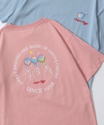 Chupa Chaps/チュッパチャプス オーバーサイズ プリント ワンポイント刺繍 ポケット 半袖Tシャツ レディース メンズ