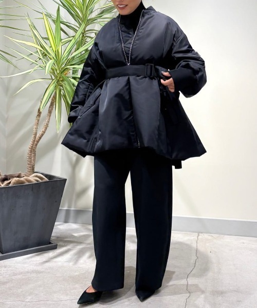 ◇ナイロンウエストベルトパフィージャケット（ブルゾン）｜LE PHIL