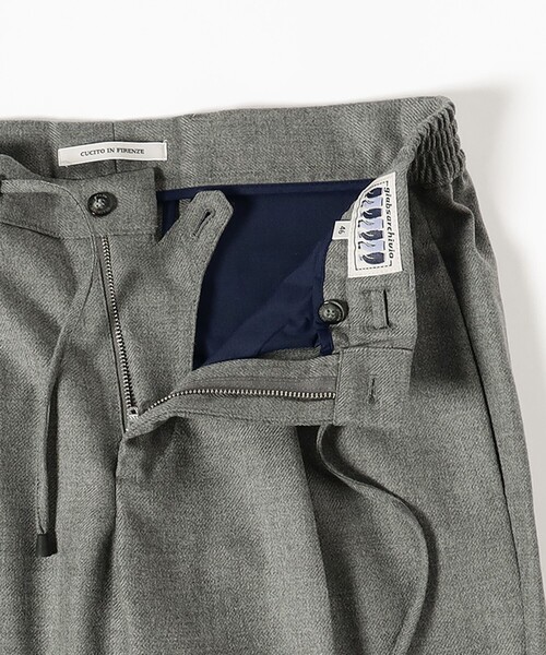 BRILLA per il gusto（ブリッラペルイルグースト）の「【【別注】giabsarchivio / MASACCIO サキソニー 1プリーツ ドローコード スラックス】（その他パンツ・メンズ・ブラック系その他2/ブラック・50/48/46/44）」の6枚目の写真