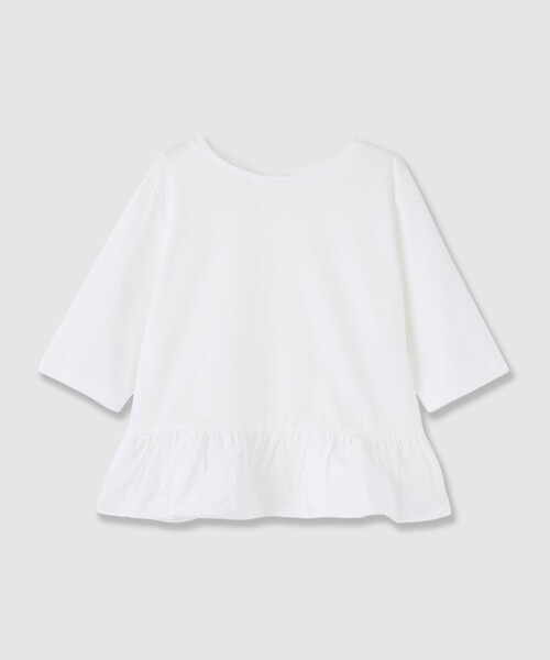 ANAYI(アナイ)の「ライトポンチペプラム5分袖プルオーバー(Tシャツ/カットソー・レディース・ホワイト/ブラック・38/36)」の12枚目の写真
