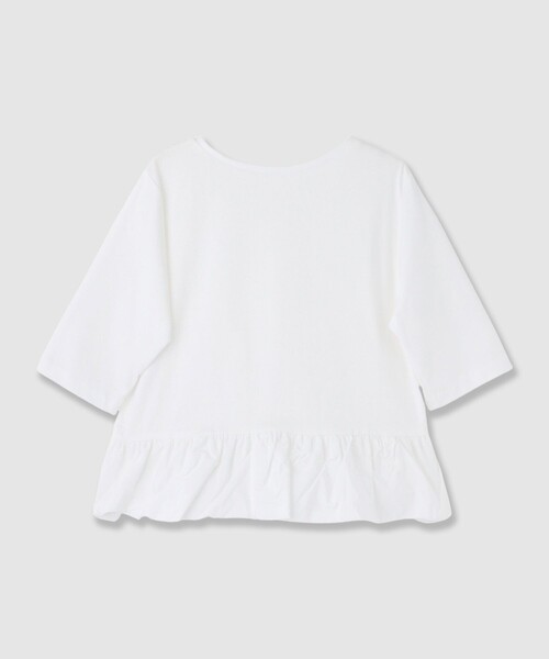 ANAYI(アナイ)の「ライトポンチペプラム5分袖プルオーバー(Tシャツ/カットソー・レディース・ホワイト/ブラック・38/36)」の13枚目の写真