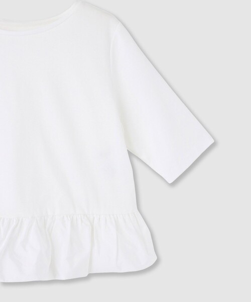 ANAYI(アナイ)の「ライトポンチペプラム5分袖プルオーバー(Tシャツ/カットソー・レディース・ホワイト/ブラック・38/36)」の15枚目の写真