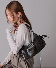 Bonjour Sagan | ヴィンテージライク サイドリボン ワンハンドルバッグ(ハンドバッグ)