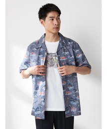 リゾート柄シャツ(マリン)