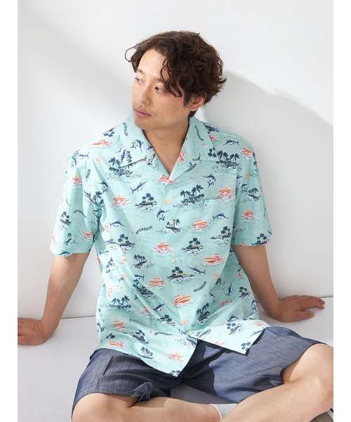 McGREGOR(マックレガー)の「リゾート柄シャツ(マリン)(シャツ/ブラウス・メンズ・ネイビー/グレー系その他・L/M)」の3枚目の写真