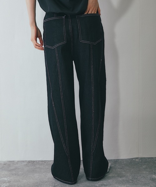 ANOTHER S（アナザーエス）の「デニム切り替えストレートパンツ