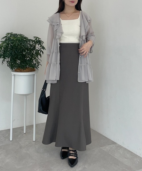 mysty woman(ミスティウーマン)の「レースアップマーメイドスカート 582377(スカート・レディース・ブラック/モカ/ダークベージュ・FREE)」の11枚目の写真