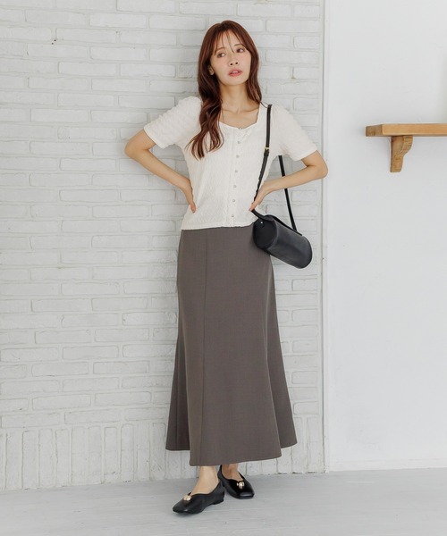 mysty woman(ミスティウーマン)の「レースアップマーメイドスカート 582377(スカート・レディース・ブラック/モカ/ダークベージュ・FREE)」の21枚目の写真