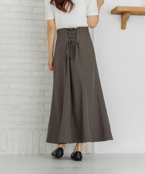 mysty woman(ミスティウーマン)の「レースアップマーメイドスカート 582377(スカート・レディース・ブラック/モカ/ダークベージュ・FREE)」の10枚目の写真