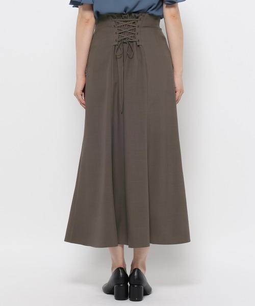 mysty woman(ミスティウーマン)の「レースアップマーメイドスカート 582377(スカート・レディース・ブラック/モカ/ダークベージュ・FREE)」の14枚目の写真